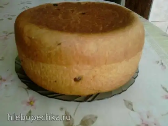 Сладкий сдобный хлеб с изюмом и корицей в мультиварке Панасоник