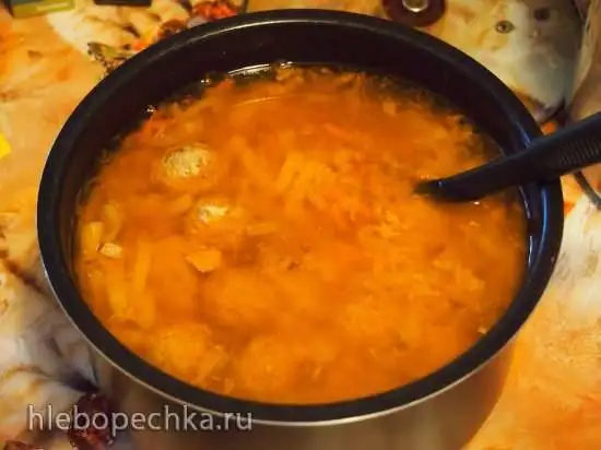 Суп с фрикадельками как в мультиварке (на ручном режиме)