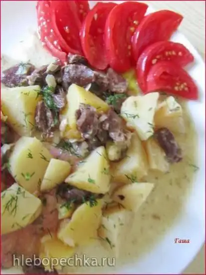 Куриные сердечки с молодой картошкой