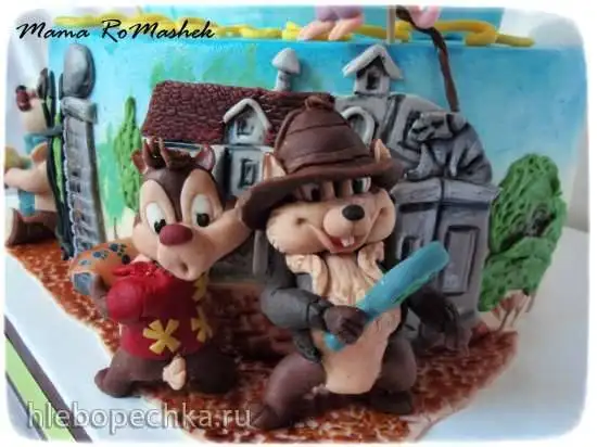 Лепка героев мультфильма «Чип и Дейл» из мастики (пошаговый мастер-класс)