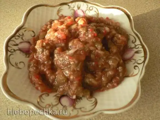 «Сырая икра» из баклажан