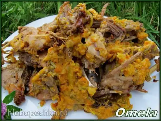 Дикая утка в овощном соусе