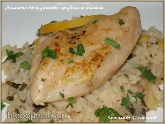 Лимонные куриные грудки с рисом в мультиварке-скороварке Brand 6051