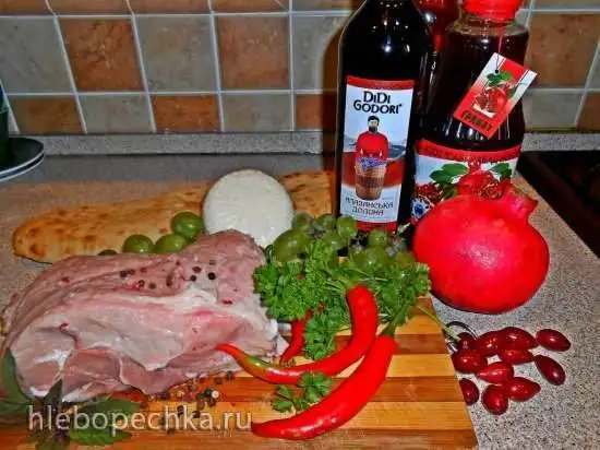 Свинина, тушеная в гранатовом соке