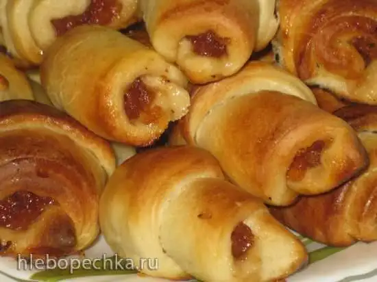 Рогалики с яблочным повидлом