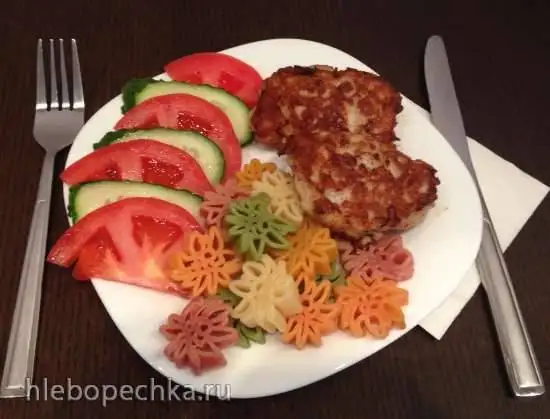 Котлеты с грибами в мультиварке Brand 6060