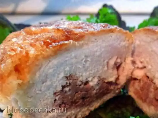 Куриные котлеты натуральные, фаршированные печенью (скороварка-мультиварка Brand 6051)
