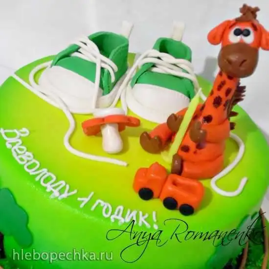 Лепка Жирафчика из мастики