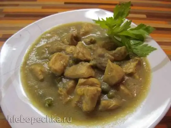 Курица под фруктовым соусом