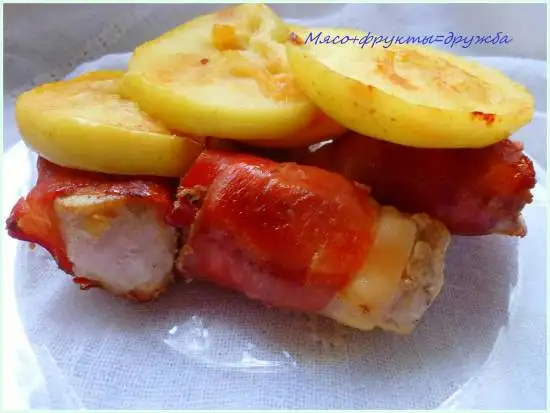 Мясо+яблоки=дружба ( скороварка-мультиварка Brand 6051)