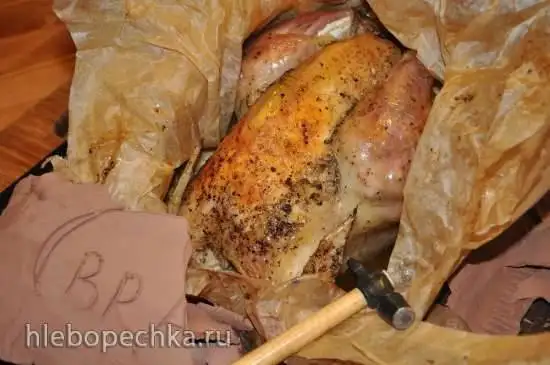 Курица в глине (Faraona alla creta)