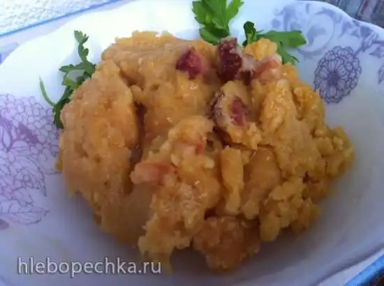 Гороховая каша со шкварками в мультиварке Bork U700
