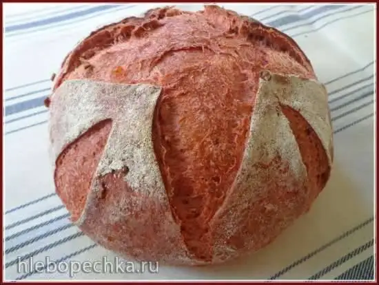 Хлеб со свеклой на спелом тесте (духовка)