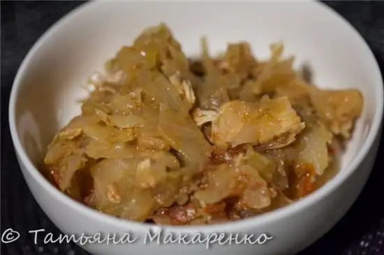 Капуста тушёная с мясом в скороварке Unit