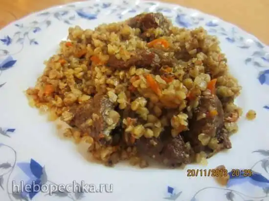 Каша гречневая с мясом в мультиварке Philips