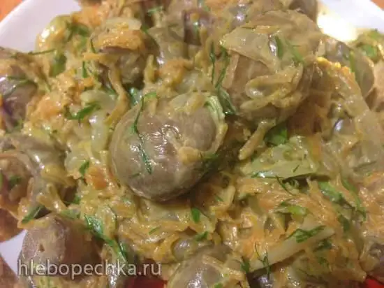 Шампиньоны с луком, морковкой и сметаной (скороварка Steba DD1)