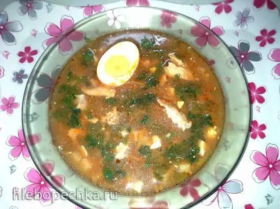 Зеленый борщ мультиварка Bork U700