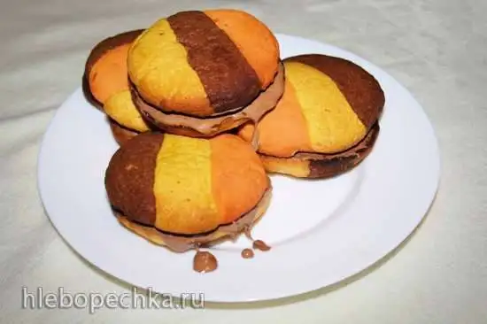 Сандвич-печенье с ореховой нугой