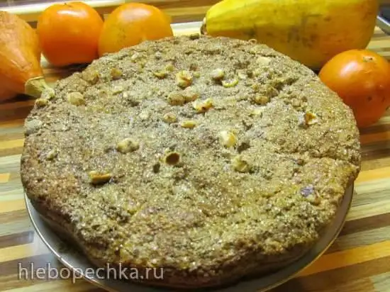 Сельский пирог с хурмой и тыквой (Torta rustica, zucca e cachi)