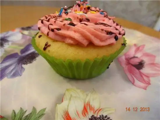 Капкейки с кремом из сливочного сыра