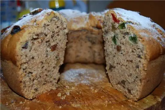 Кекс с изюмом и орехами (постный)