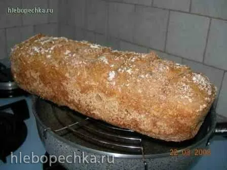 Хлеб из рубленой овсяной крупы на кефирной закваске методом без замеса