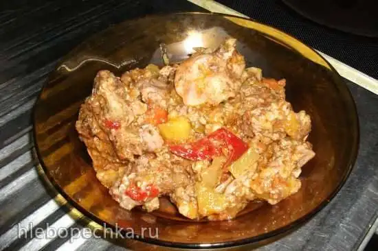 Куриная печень с рисом и овощами в мультиварке Steba