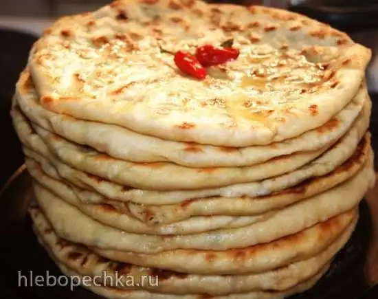 Лепешки из бездрожжевого теста с сыром и свекольной ботвой