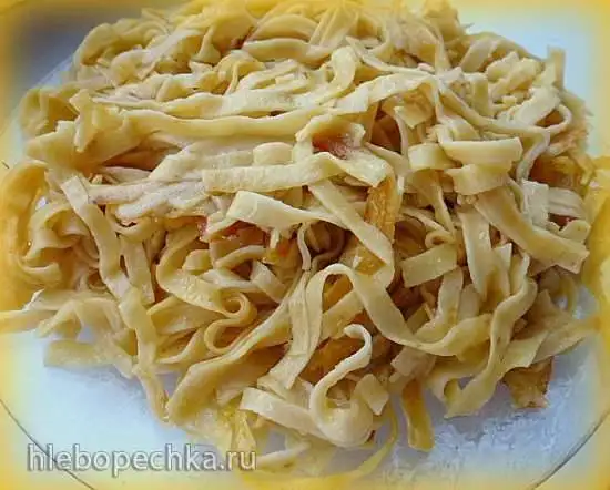 Фетучини с белыми грибами - fettuccine al funghi porcini (мультиварка Brand 701)