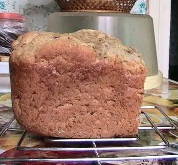 Хлеб на яблочном пюре с овсяными хлопьями в хлебопечке