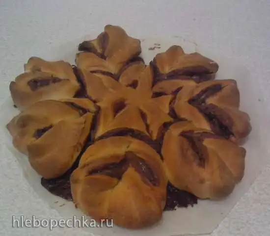 Рогалики пирога «Снежинка»