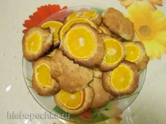 Нежное печенье с мандариновыми кружочками