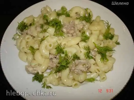 Рожки с фаршем (скороварка Polaris 0305)