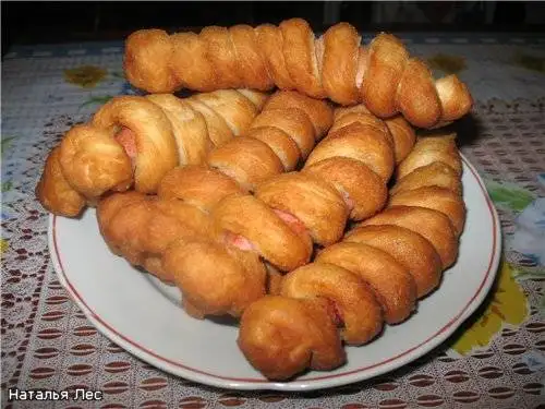 Спиральки (сарделька в тесте)