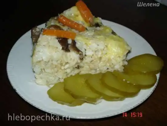 Рисовая запеканка с печенью и грибами (скороварка Polaris 0305)