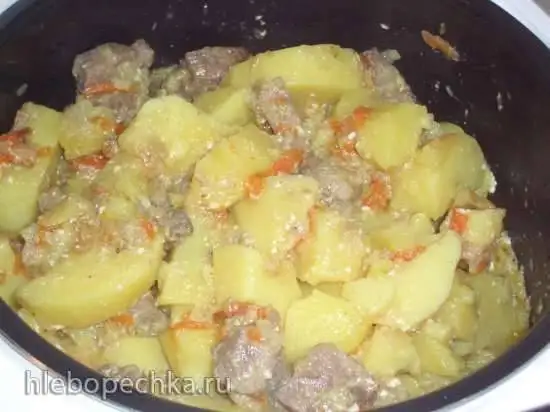 Картошка, тушёная с мясом в мультиварке Brand 701