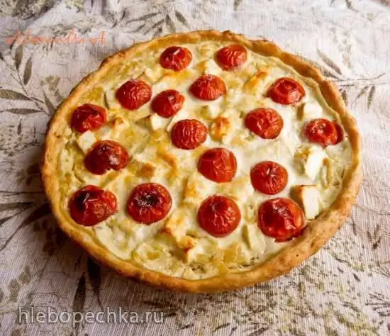 Пирог с фетой и помидорками-черри