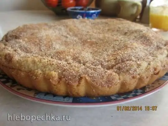 Пирог песочный  яблочный