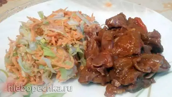Куриные желудочки в коньячном соусе (мультиварка Moulinex Cook4Me)