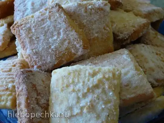 Язычки с кокосом (рассыпчатое курабье)