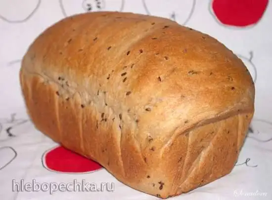 Пшеничный цельнозерновой хлеб с семенами льна