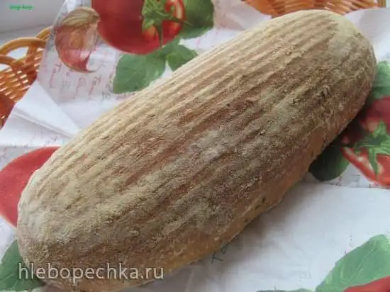 Хлеб из трех видов муки и семенами льна