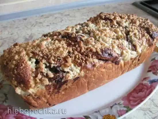 Шоколадная коса на закваске