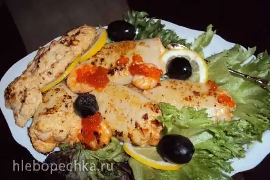 Кальмары фаршированные для духовки и для мультишефа Bork U800