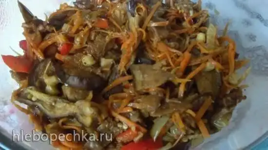Салат по-корейски из сушеных баклажанов