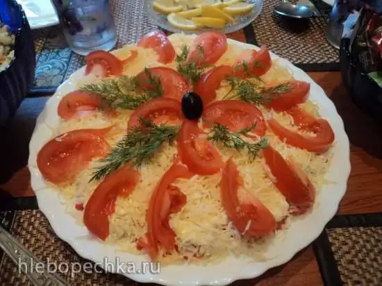Салат «Крабовая слойка»