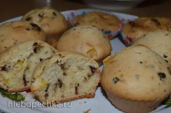 Маффины с мандарином и шоколадной крошкой