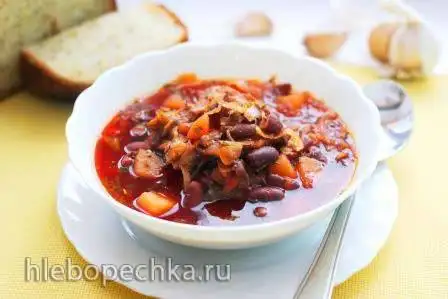 Томленый борщ с фасолью и свиными ребрышками в мультиварке Zigmund & Shtain MC-D31