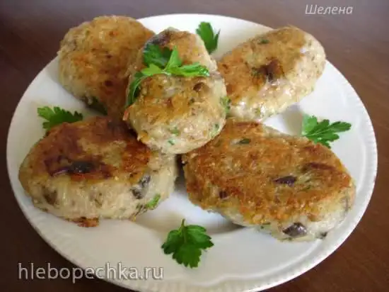 Овсяно-картофельные котлеты с грибами