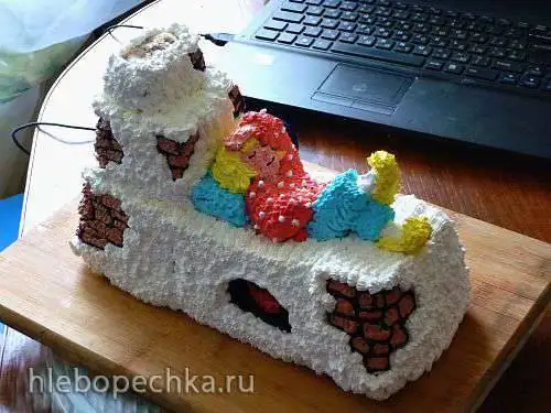 Торт 3D «Емеля на печи» (мастер-класс)